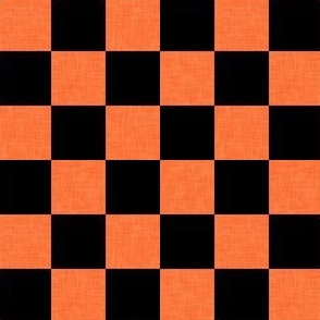 (small scale) halloween checks - orange/black - LAD23
