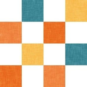 pumpkin patch checkerboard - checks - fall - LAD23