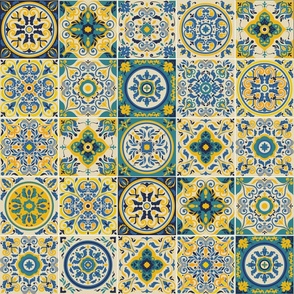 Italian Antique Mosaic Tiles Vector Seamless Pattern Mix 8