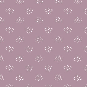 Small – dots with lines – lilac and off-white