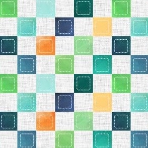 3/4" Colorful Blocks - Beck's Dinos coordinate