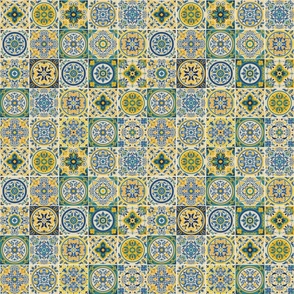 Italian Antique Mosaic Tiles Vector Seamless Pattern Mix 6 - Small Scale