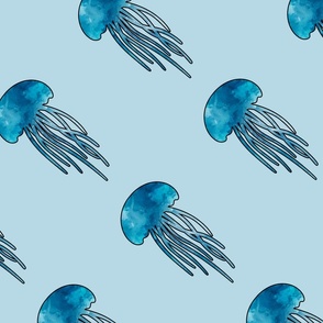 jellyfish blue pattern
