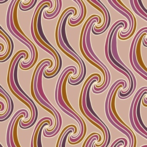 3/5 of a Swirl in 10 Seconds stripes (24") - purple, brown (ST20233S1S)