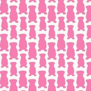 Pink Pug Dog Print, Mini , 28