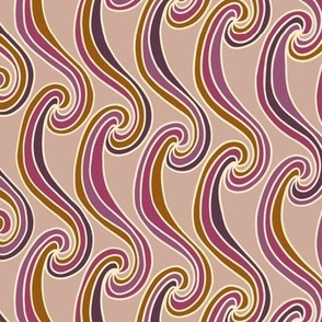 3/5 of a Swirl in 10 Seconds stripes (12") - purple, brown (ST20233S1S)