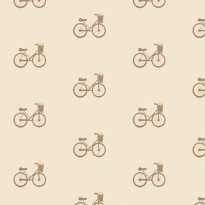 Cute bicycle half drop on beige