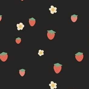 Strawberries on Black