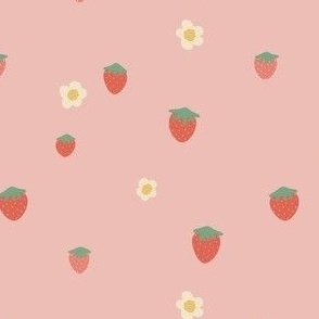 Strawberries on Pink