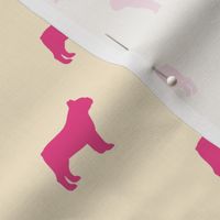 French Bulldog - Pink on Cream
