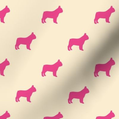 French Bulldog - Pink on Cream