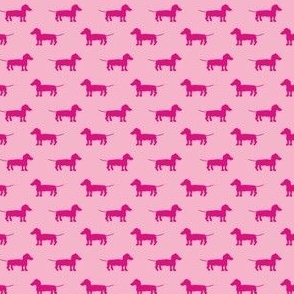  Hot Pink Dachshund Print , Mini,  20