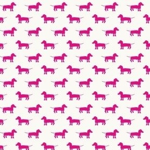 Pink Dachshund Print ,Mini , 20