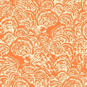 Abstract Oyster Bed Orange