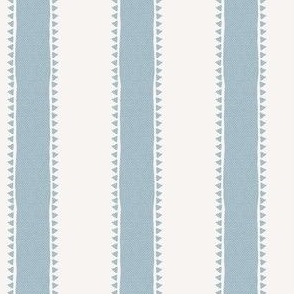 Duck Egg Blue Hand Drawn Rustic Farmhouse Textured Stripe with Triangles