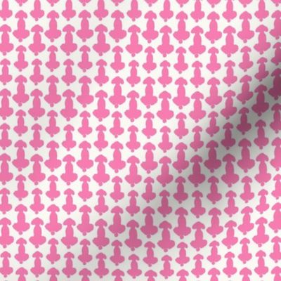 Mini Hot Pink Poodle Print, 15