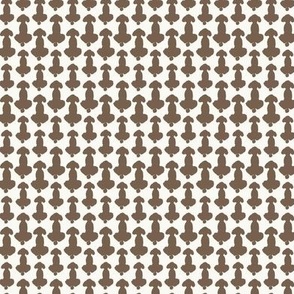Mini Poodle print in Brown on Ivory, 15