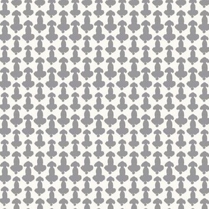 Mini Poodle print in Gray on Ivory, 15