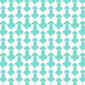 Poodle Print in  Turquoise, 25
