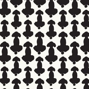 Poodle Print; Black and Ivory, 35