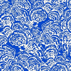 Abstract Oyster Bed Cobalt