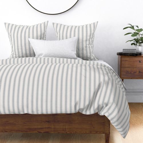 Grey Hand Drawn Rustic Farmhouse Textured Thick and Thin Stripes