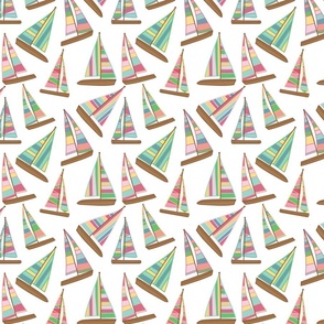 Colorful Summer Sailboats Pattern