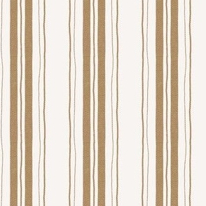 Terracotta Hand Drawn Rustic Farmhouse Textured Thick and Thin Stripes