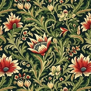 Mid Century Floral Pattern 1