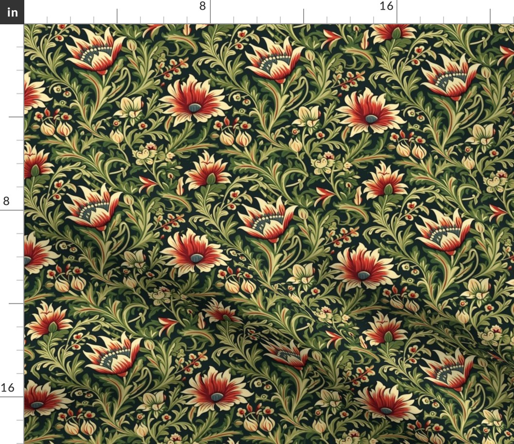 Mid Century Floral Pattern 1