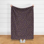 Magical fireflies on dark purple - coordinate for Magical Meadow Collection - jumbo