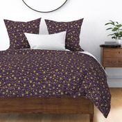 Magical fireflies on dark purple - coordinate for Magical Meadow Collection - jumbo