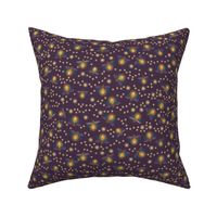 Magical fireflies on dark purple - coordinate for Magical Meadow Collection - large