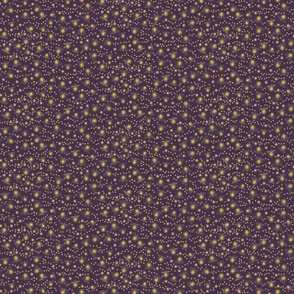 Magical fireflies on dark purple - coordinate for Magical Meadow Collection - medium