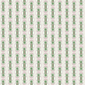 Magical abstract foliage bursts - bubblegum pink and kelly green on natural - coordinate for Magical Meadow Collection - small