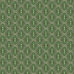 Magical abstract foliage bursts - Kelly green and butter on cactus green - coordinate for Magical Meadow Collection - small