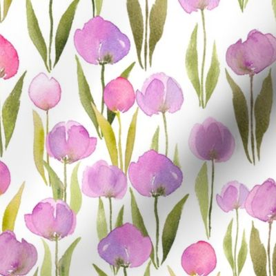 Romantic Pink Floral Tulips