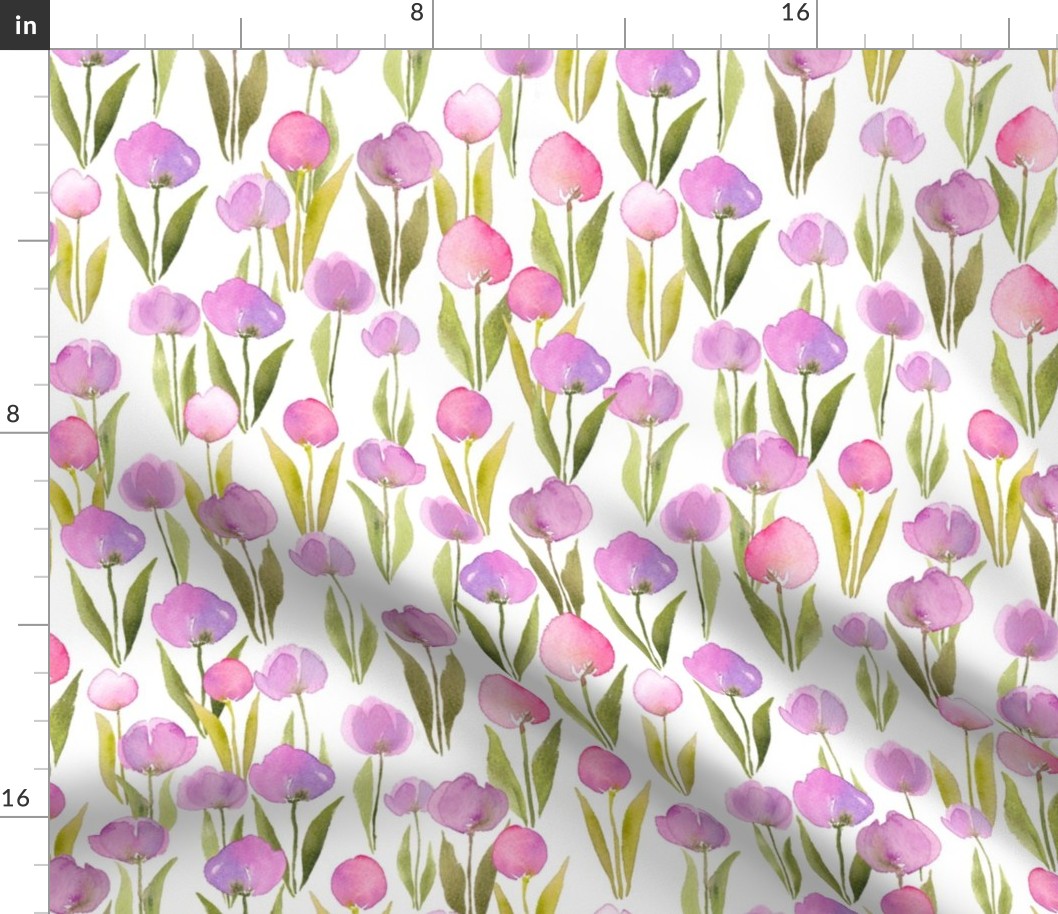 Romantic Pink Floral Tulips