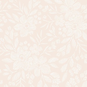 Florals Pink White