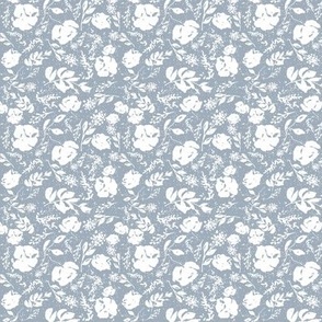 blue on white floral