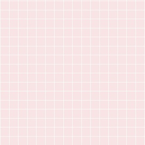blushing window pane / white on pink