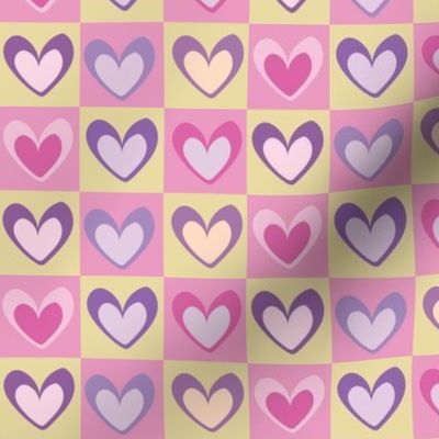 Valentine's Heart Checkered Pattern