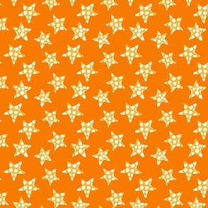 happy dotted stars orange - small scale