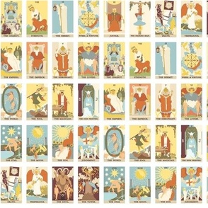 Major Arcana Tarot Cards on White