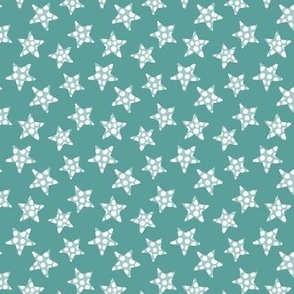  happy dotted stars - turquoise small size