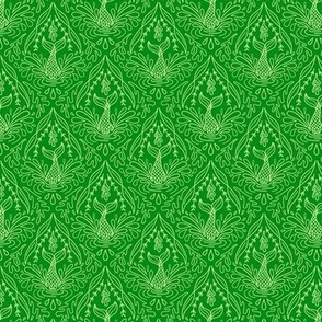 Mermaid Splash – SMALL - Mono Green Damask Diving Tails 