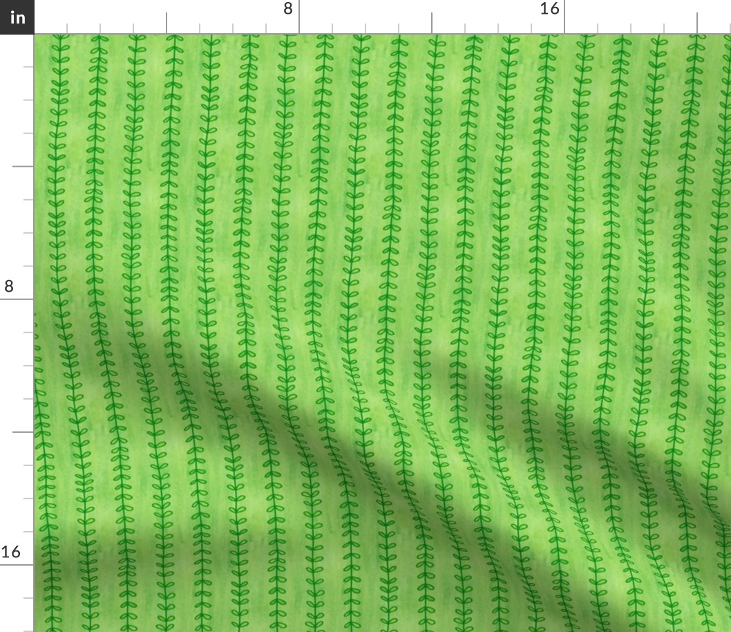Seaweed Stripes – SMALL – Light Green Watercolour 