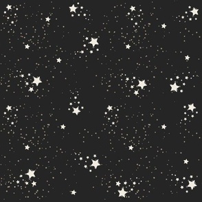 Black Beige Stars Space pattern