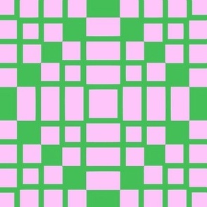 Pink Green Lines Mesh