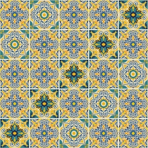 Italian Antique Mosaic Tiles Vector Seamless Pattern Mix V2 14